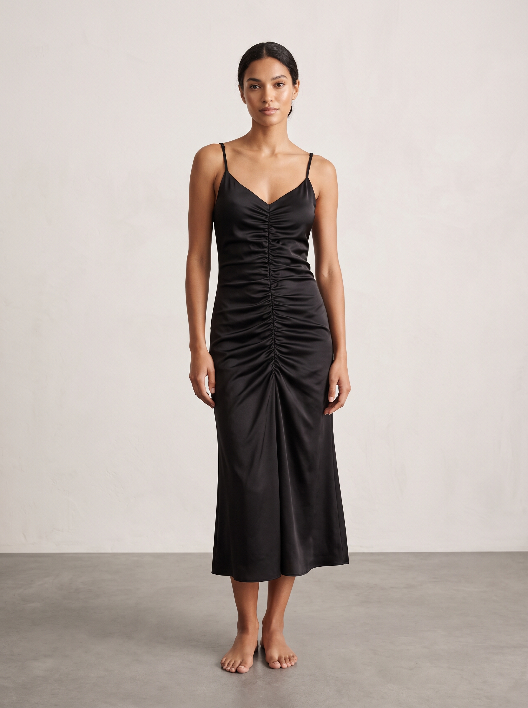 Ruched Slip Dress